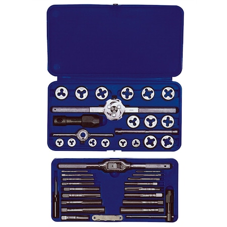 Hanson 41 Piece Machine Screw / Fractional Tap and Die Super Set 24606